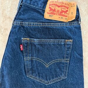 Levi's 501 Dark Blue Straight Men's Jeans *Hemmed to 27” Inseam See Photos